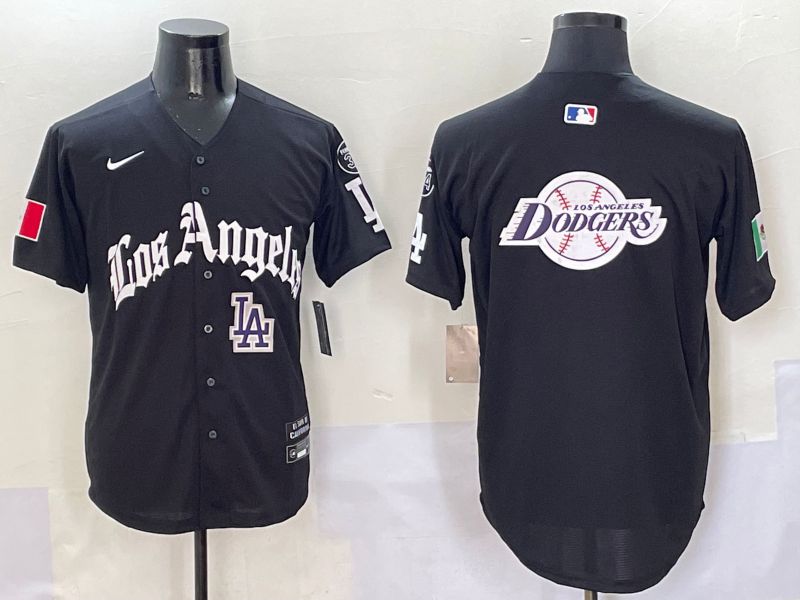 Men Los Angeles Dodgers Blank Black Five generations Joint Name 2025 Nike MLB Jersey style 36->los angeles dodgers->MLB Jersey